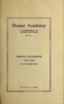 Doane Academy: A Department of Denison University Annual Catalogue 1923-1924 Ninety-Third Year