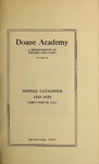 Doane Academy: A Department of Denison University Annual Catalogue 1924-1925 Ninety-Fourth Year
