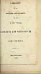 Catalogue of the Officers and Students of Granville Literary and Theological Institution 1842