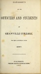 Catalogue of the Officers and Students of Granville College for the Academical Year 1846-7
