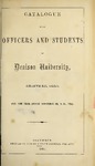 Catalogue of the Officers and Students of Denison University 1854