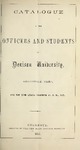 Catalogue of the Officers and Students of Denison University 1855