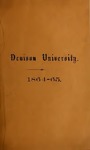 Catalogue of the Officers and Students of Denison University 1864-65