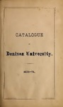 Fortieth Annual Catalogue of the Officers and Students of Denison University 1870-1871