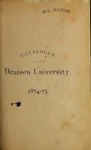 Forty-Fourth Annual Catalogue of the Officers and Students of Denison University 1874-1875