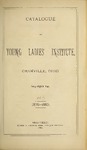 Catalogue of Young Ladies' Institute 1879-1880