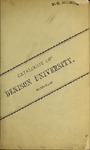 Fifty-First Annual Catalogue of the Officers and Students of Denison University 1881-1882