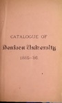Fifty-Fifth Annual Catalogue of the Officers and Students of Denison University 1885-1886