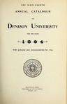 Sixty-Fourth Annual Catalogue of Denison University, 1894-1895